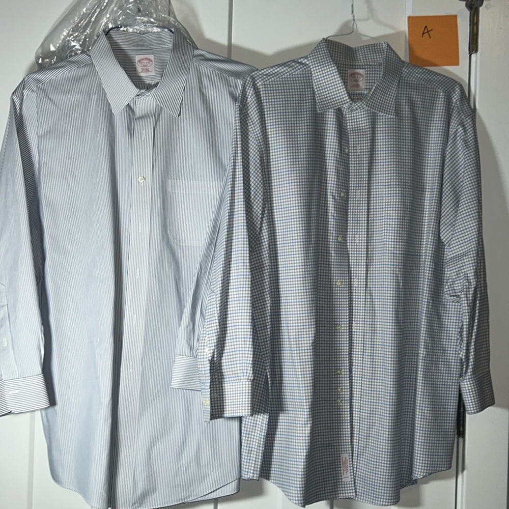 Two Brooks Brothers 346 shirts 17 1/2 - 2/3